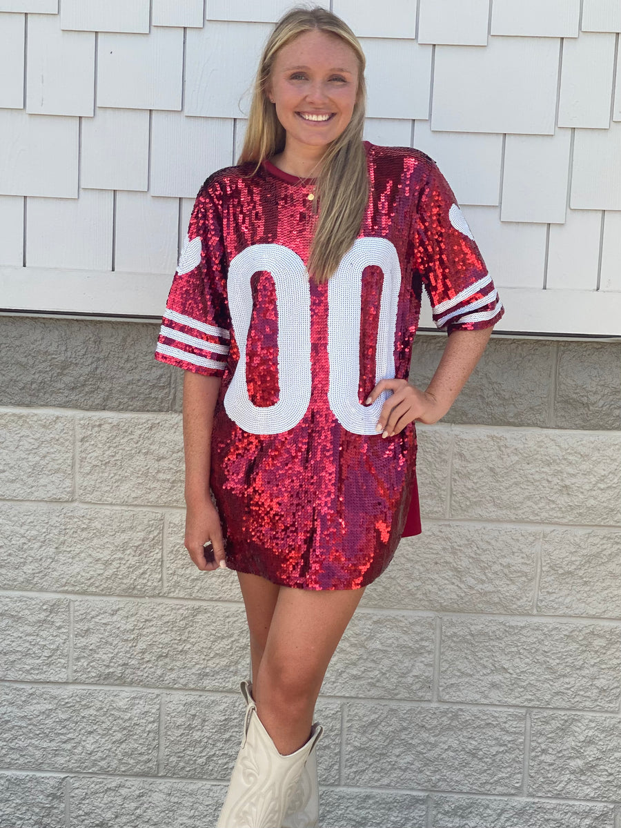 Pink and green sequin jersey Clearance