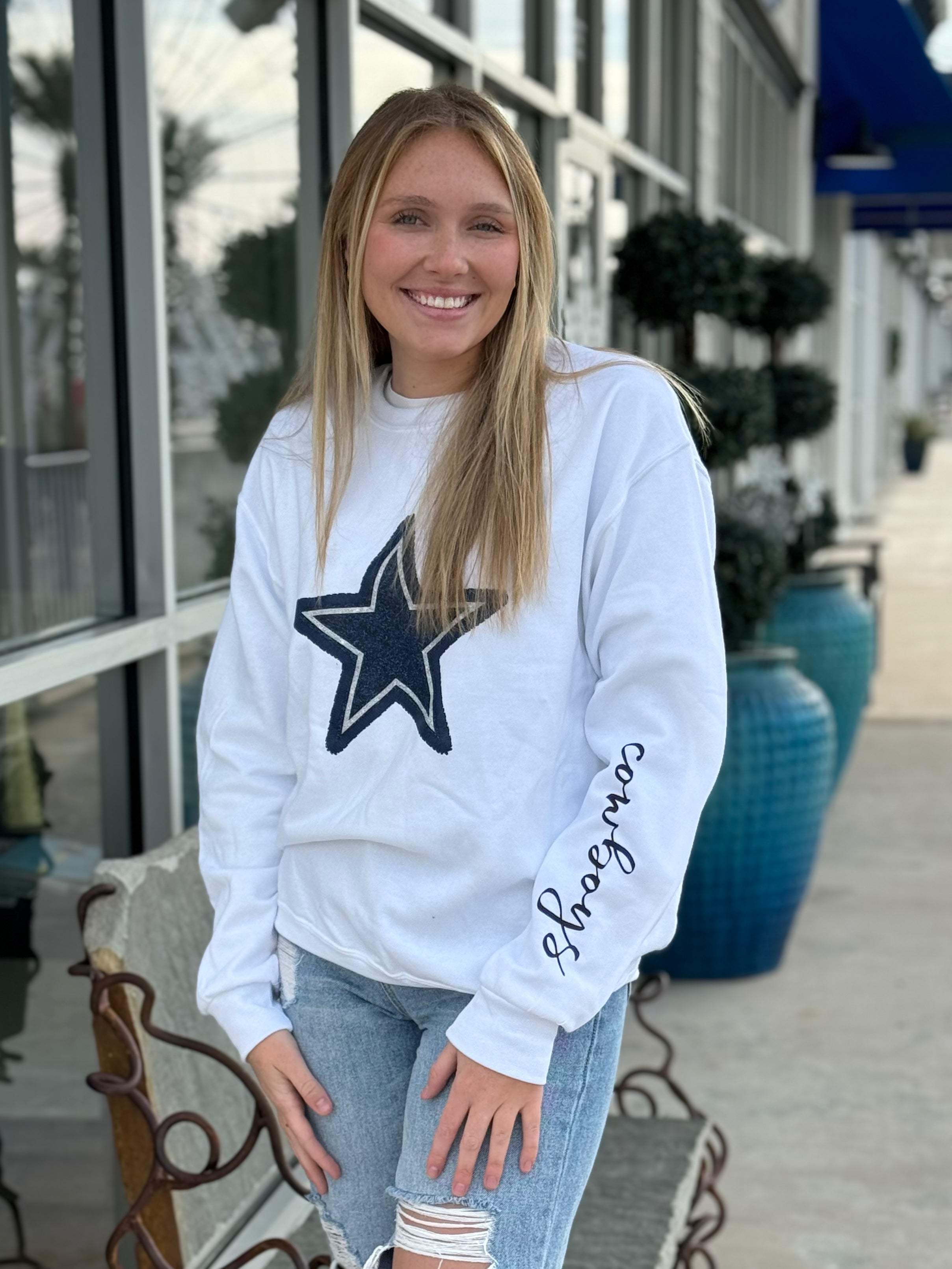 Girls dallas cowboys sweatshirt sale