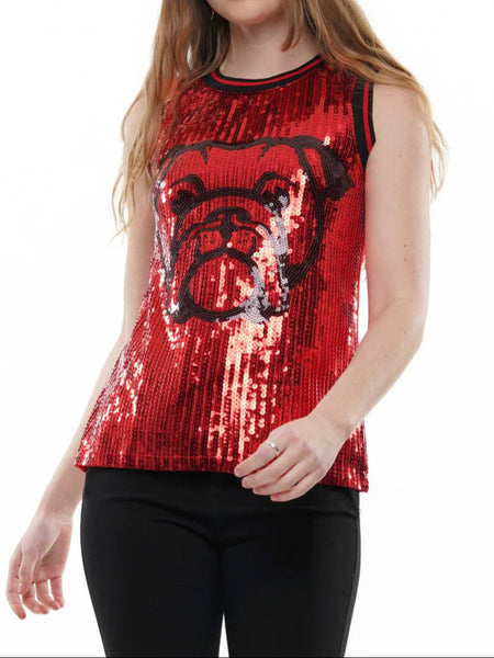 トップス BULLDOG SLEEVELESS TEE black eye patch BULLDOG SLEEVELESS TEE black eye patch