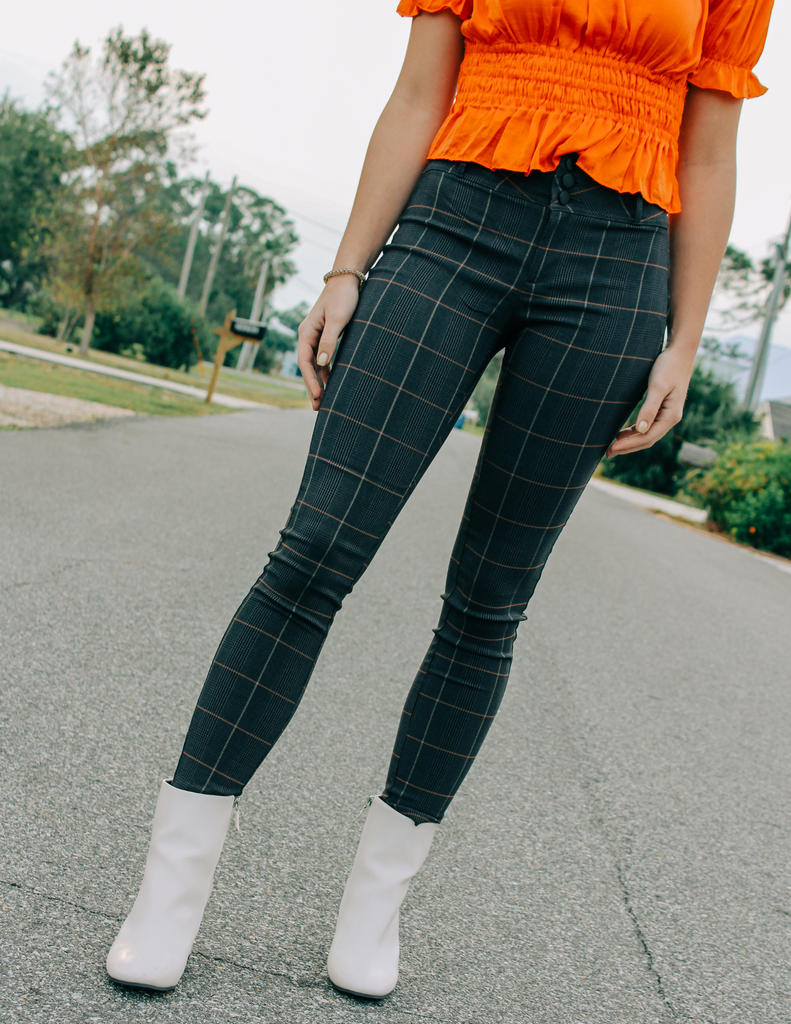 Orange Plaid Pants